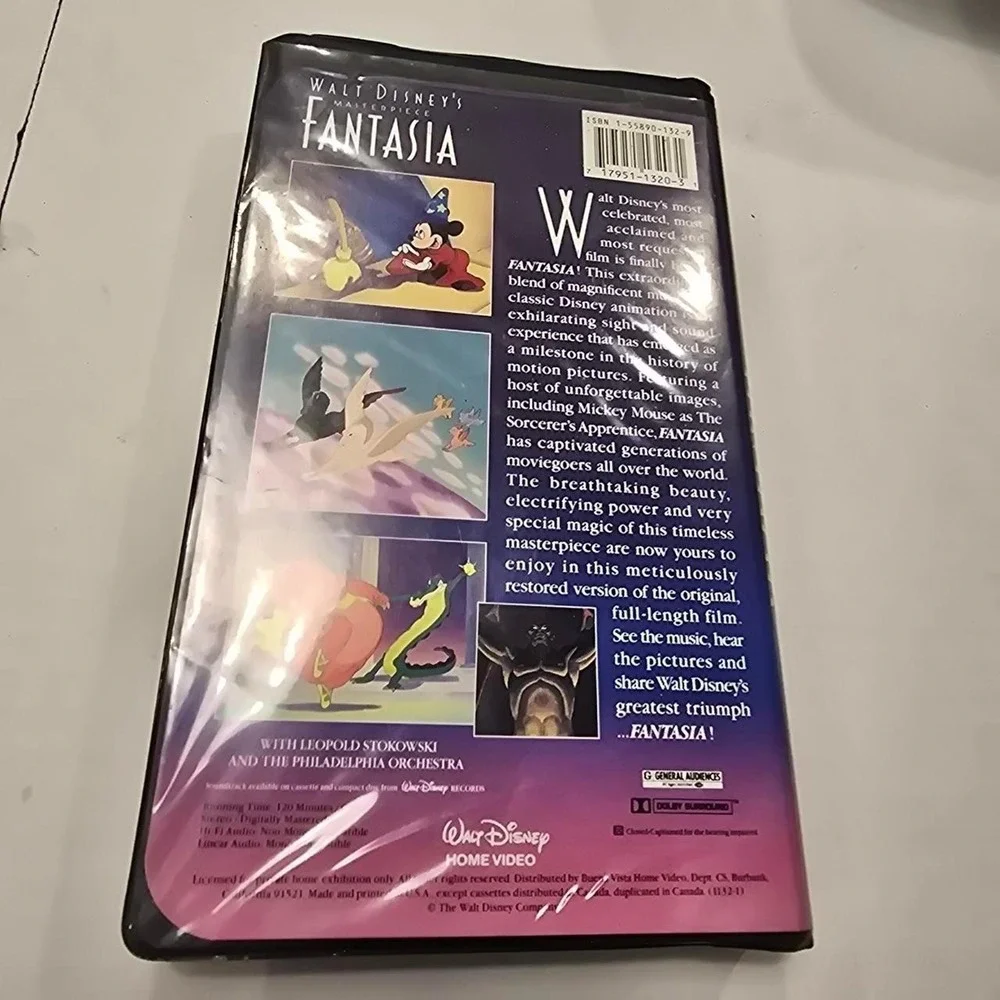 Walt Disney  Masterpiece Fantasia Rare Black Diamond Edition -1991